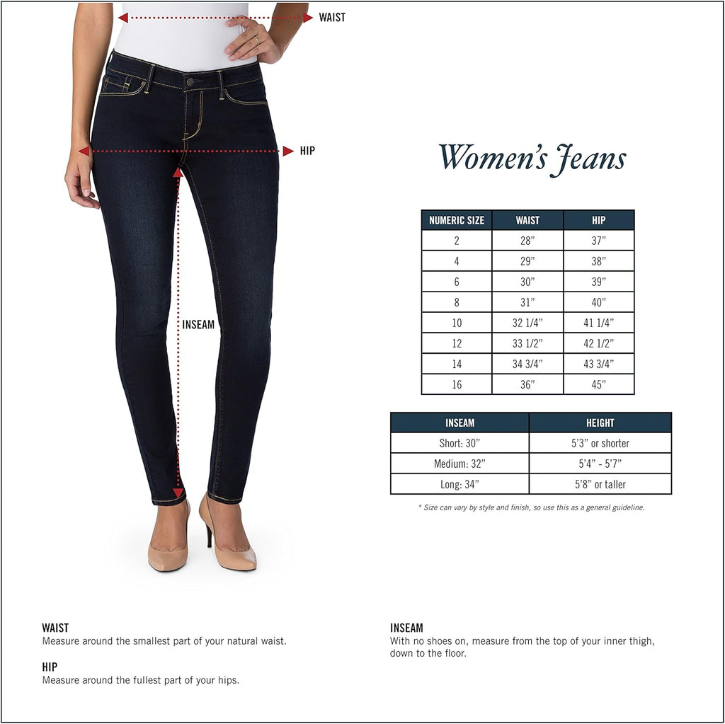 Signature by Levi Strauss & Co Women's Modern Boot Cut Jeans, Stormy Sky, 16 Short P42549