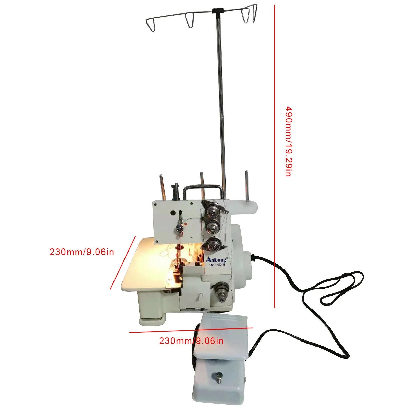 Serger Overlock Sewing Machine FN2-4D with Foot Controller E20736