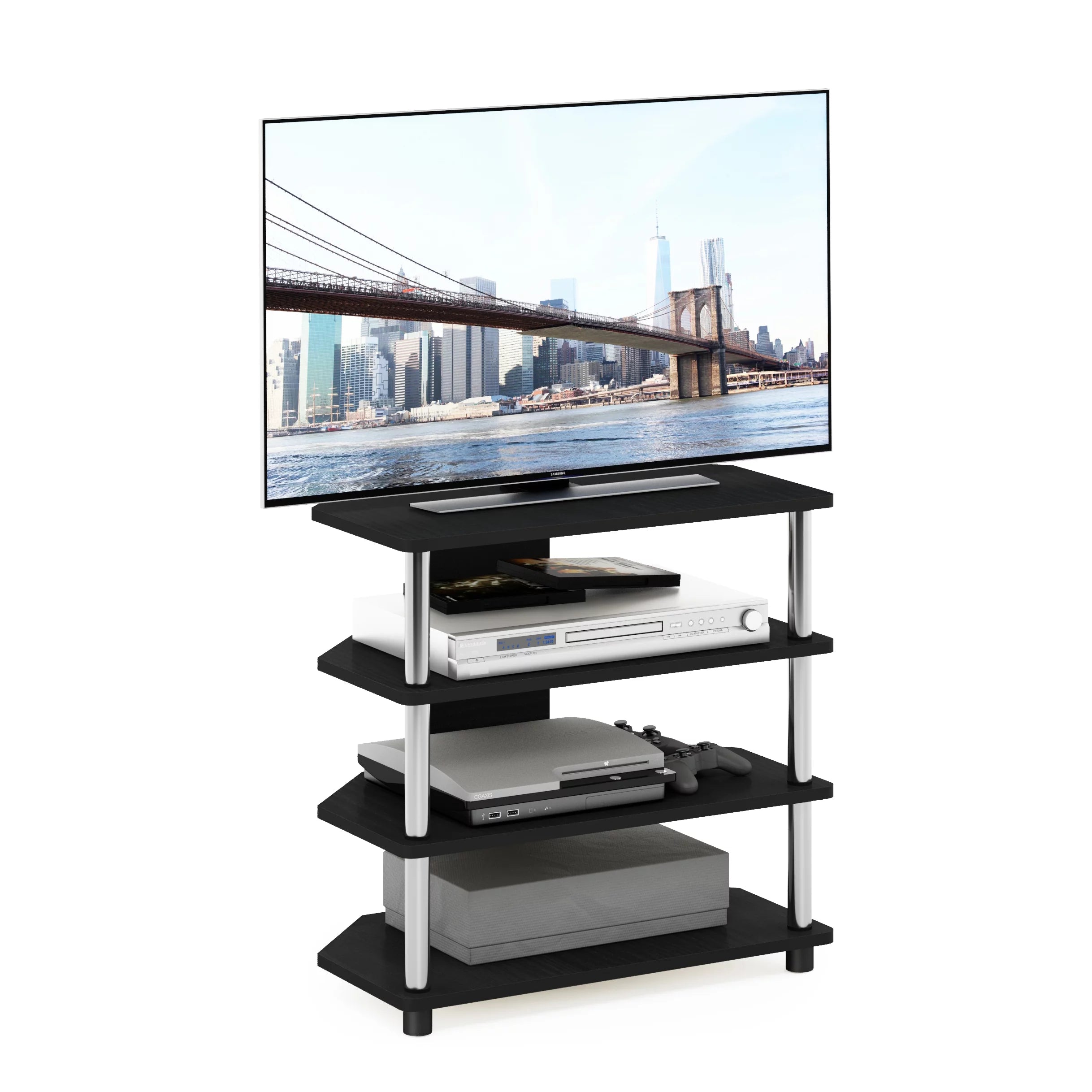 Furinno Econ 4-Tier Petite TV Stand, Americano C19812
