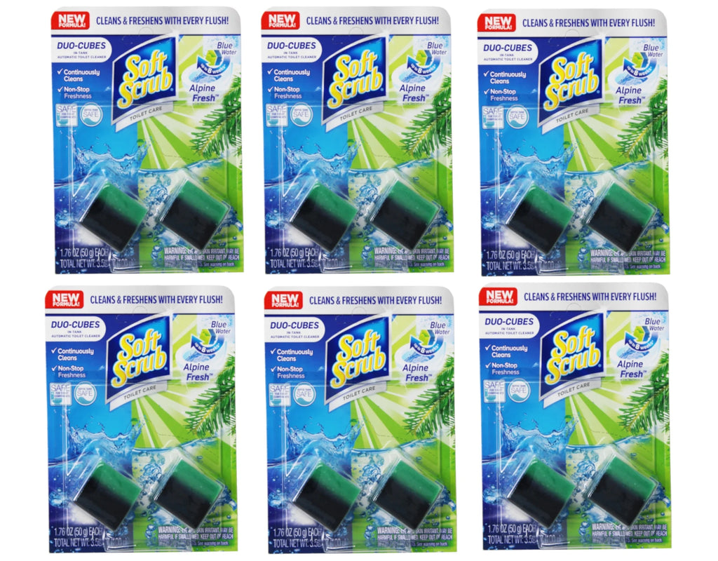 Soft Scrub In-Tank Toilet Cleaner Duo-Cubes, Alpine Fresh, 2 Count - 6 Pack