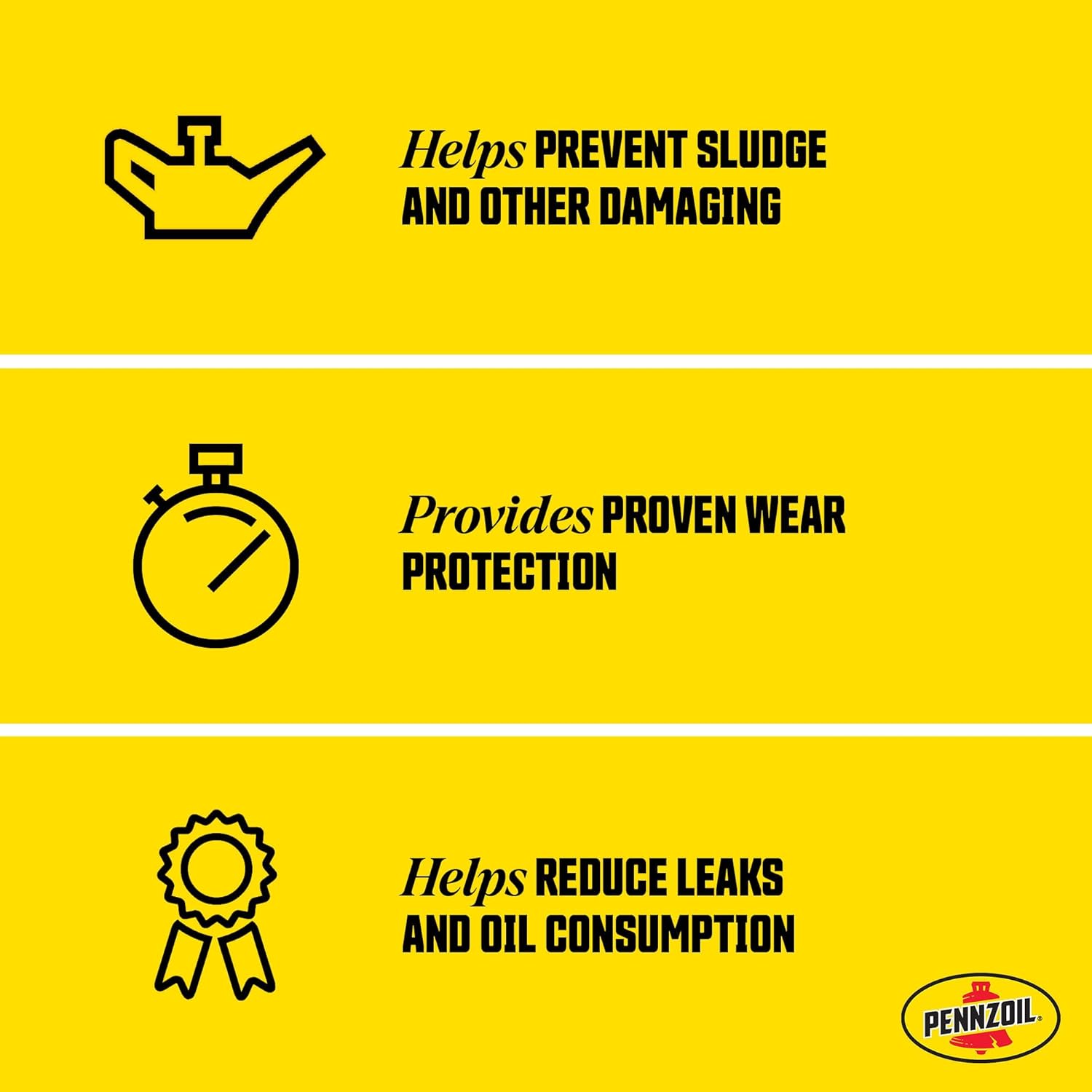 Pennzoil High Mileage Synthetic Blend 5W-30 Motor Oil, 1-Quart (Pack of 2) C9334