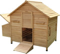 Original Chicken Duck Cage Rabbit Hutch Poultry Habitat, 50inch Deluxe Wooden Chicken Coop Indoor/Outdoor Pets Crate House Large Run Outdoor Rabbit Hutch Bunny Cage Poultry Coop Suit