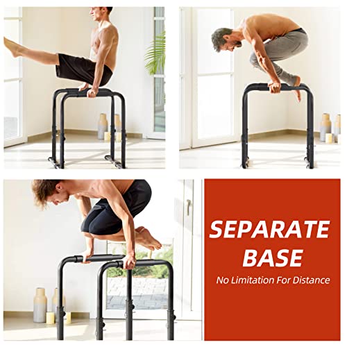 Adjustable Dip Bars for Home Gym, Heavy Duty Dip Station for Strength Training Q2548