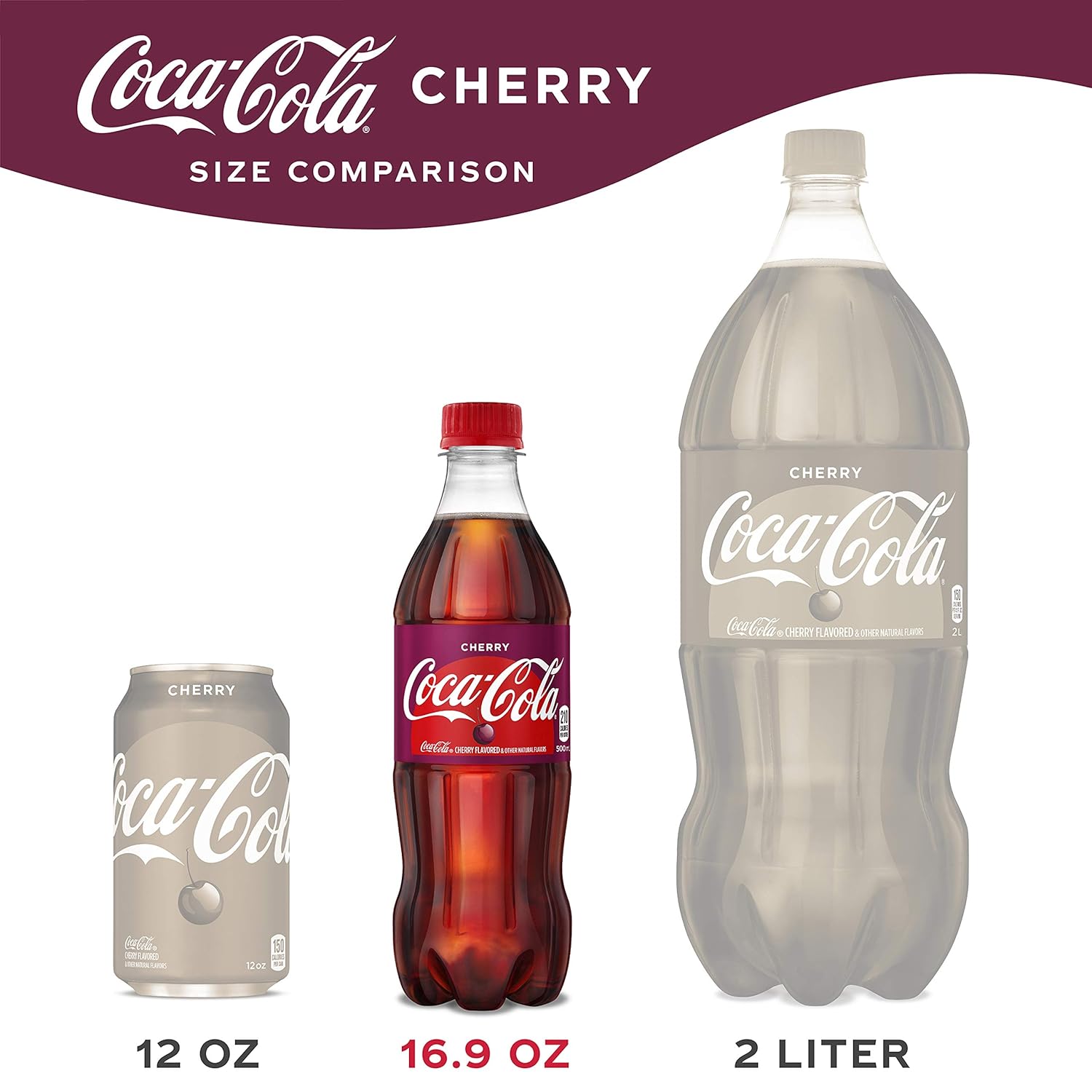 Coca-Cola Cherry Soda, 16.9 fl oz, 12 Pack E64499