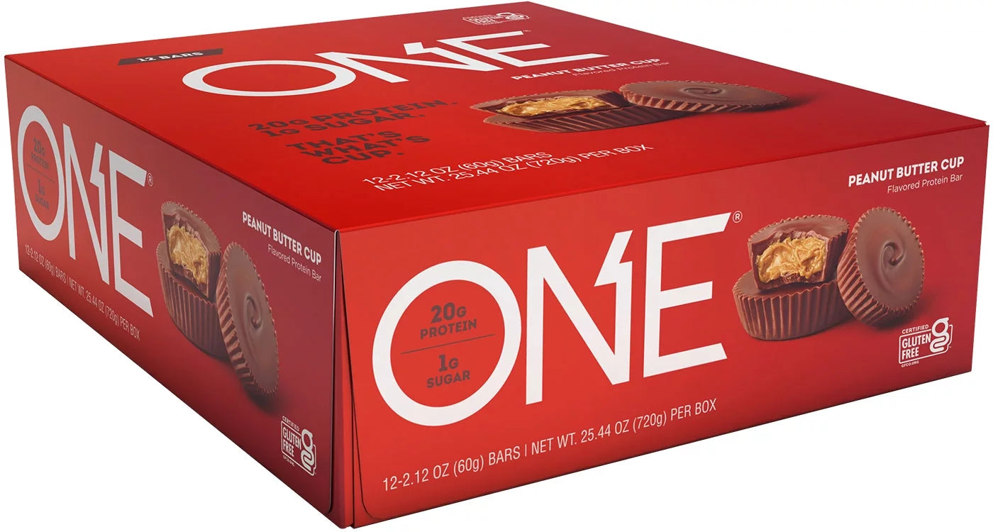 One Protein Supplement Bar, Peanut Butter Cup, 20g, 12 Count I17508