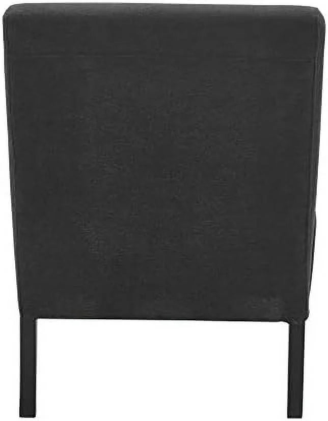 HOOMZNB Palisades Slipper Accent Chair Modern Armless Light Gray Y4292
