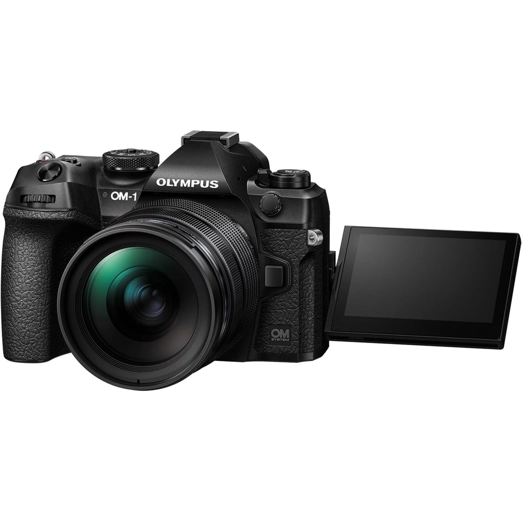 Olympus OM SYSTEM OM-1 20.4MP Mirrorless Camera with Lens, Black J55425