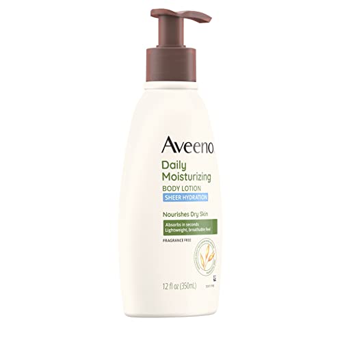 Aveeno Sheer Hydration Daily Moisturizing Fragrance-Free Lotion, 12 fl. oz (Pack of 2) L79176