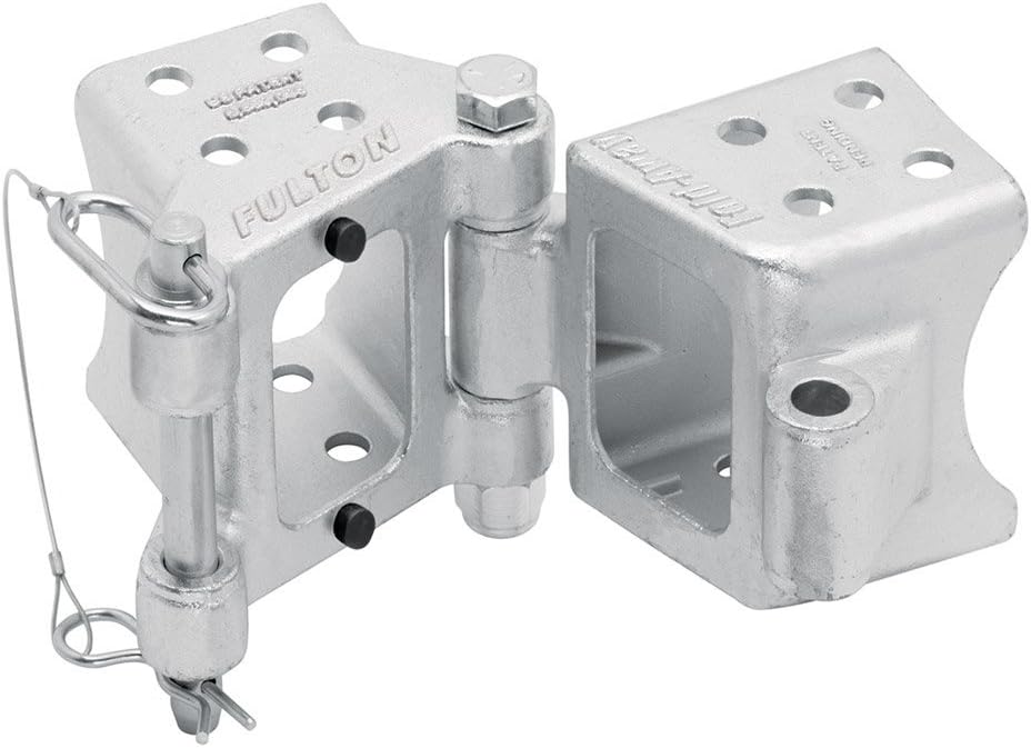 FULTON PERFORMANCE Fulton Fold-Away Bolt-On Hinge Kit 3" x 5" Trailer Beam, Rating 9,000 lbs., 48" Pivot, Z-Max 600 Zinc Finish / HDPB350101 /