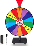 12-inch Spinning Prize Wheel - Heavy Duty Base with 14 Slots Color Tabletop Spinner - Spin The Roulette Wheel for Carnival, Trade Show, Win Fortune Spin Games