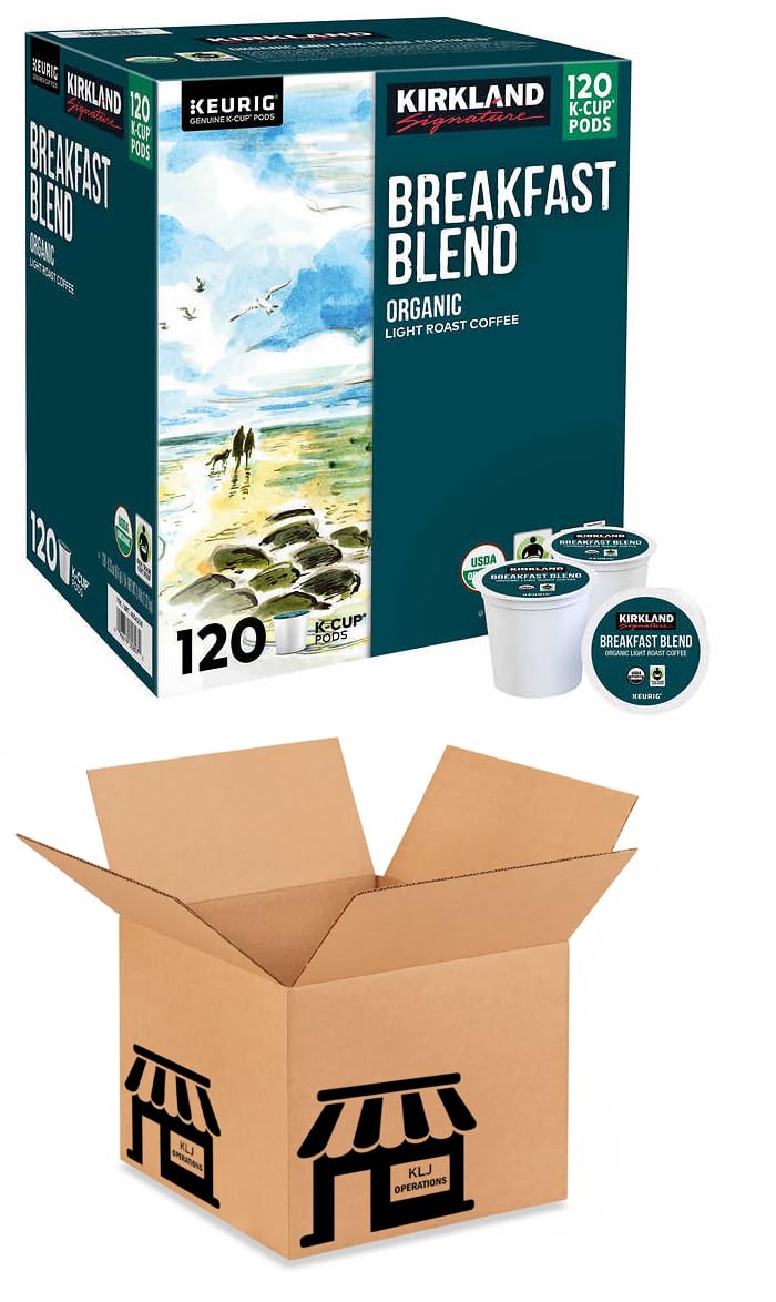 Breakfast Blend, Organic Light Roast Coffee - 120 Count (Packaging May Vary) By Kirkland Signature