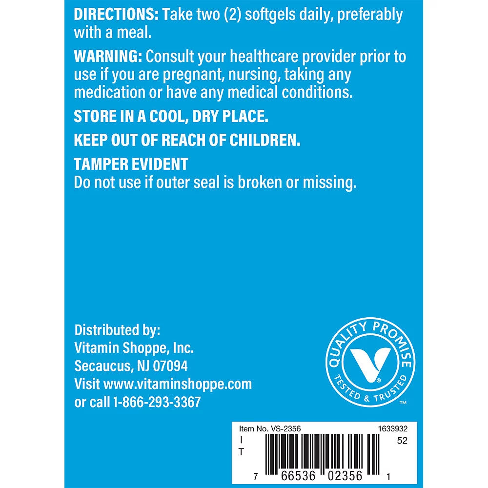 The Vitamin Shoppe Calcium with Vitamin D3 1200mg, 240 Softgels F140772