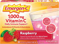 1000mg Vitamin C Powder, with Antioxidants, B Vitamins and Electrolytes, Immunity Supplements for Immune Support, Caffeine Free Fizzy Drink Mix, Raspberry Flavor - 30 Count/1 Month Supply