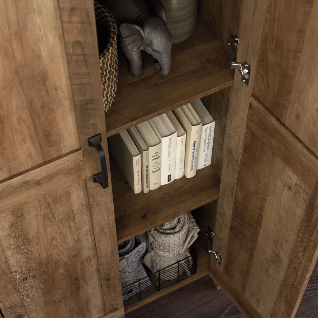 Sauder Two-Door Storage Cabinet, Rural Pine Finish I9609
