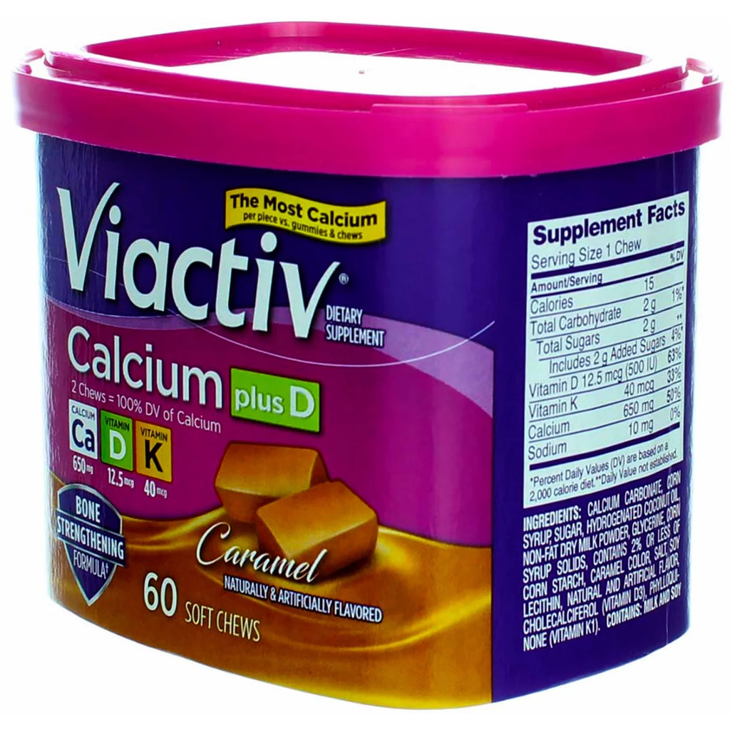 VIACTIV Calcium Soft Chews Caramel, 60 Count (Pack of 3) I2338