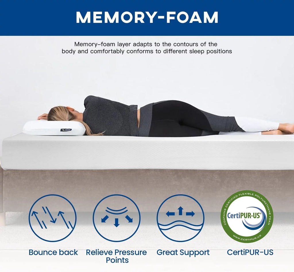Twin 6 Inch Gel Memory Foam Mattress, Medium Firm, CertiPUR-US Certified Y2025