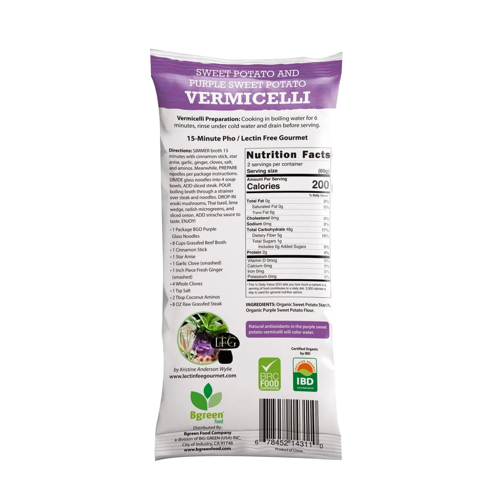 Organic Purple Yam & Sweet Potato Vermicelli, Ube (6 Pack) C9568