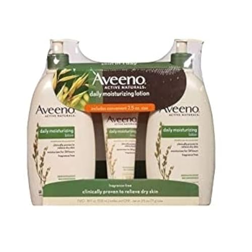 Aveeno Daily Moisturizing Lotion 18 fl oz 2 pk with 2.5 oz Tube R83610