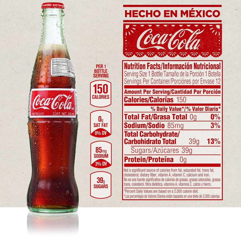 Coke de Mexico Glass Bottles 12 Fl Oz Pack of 4 R947956