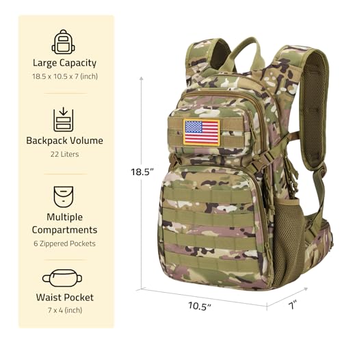 CVLIFE Tactical Hydration Backpack 3L with Water Bladder K23953
