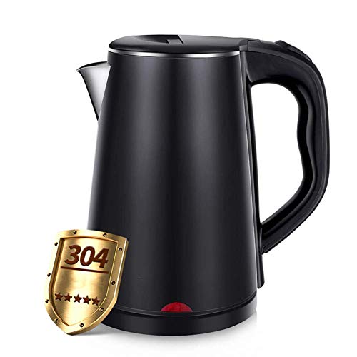 Electric Kettle Stainless Steel Tea Kettle Fast Boiling Cordless Water Kettle 1500W Electric Hot Water Kettle Tea Heater 1.8L with Auto Shut-Off & Boil-Dry Protection(Bpa-Free),Pink,Black (