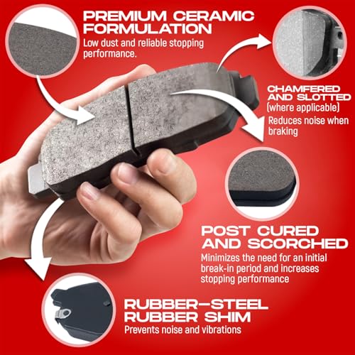 R1 Concepts Front Rear Brake Pads and Rotors Kit for 2005-2010 Honda Odyssey V29308