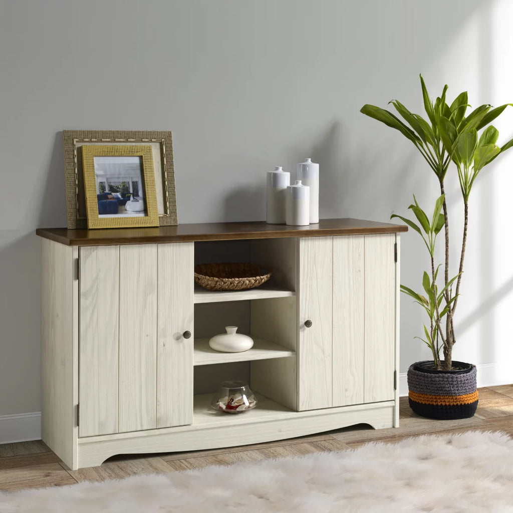 CADB920 Wood Buffet Sideboard White Distressed S691