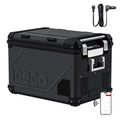 ICECO APL55 58Qt 12V Car Refrigerator, Dual Zone Portable Freezer with SECOP Compressor, -4℉~68℉, APP Control Portable Refrigerator, Compact Freezer for Truck RV Van SUV, DC&AC | Silver with AC Cable