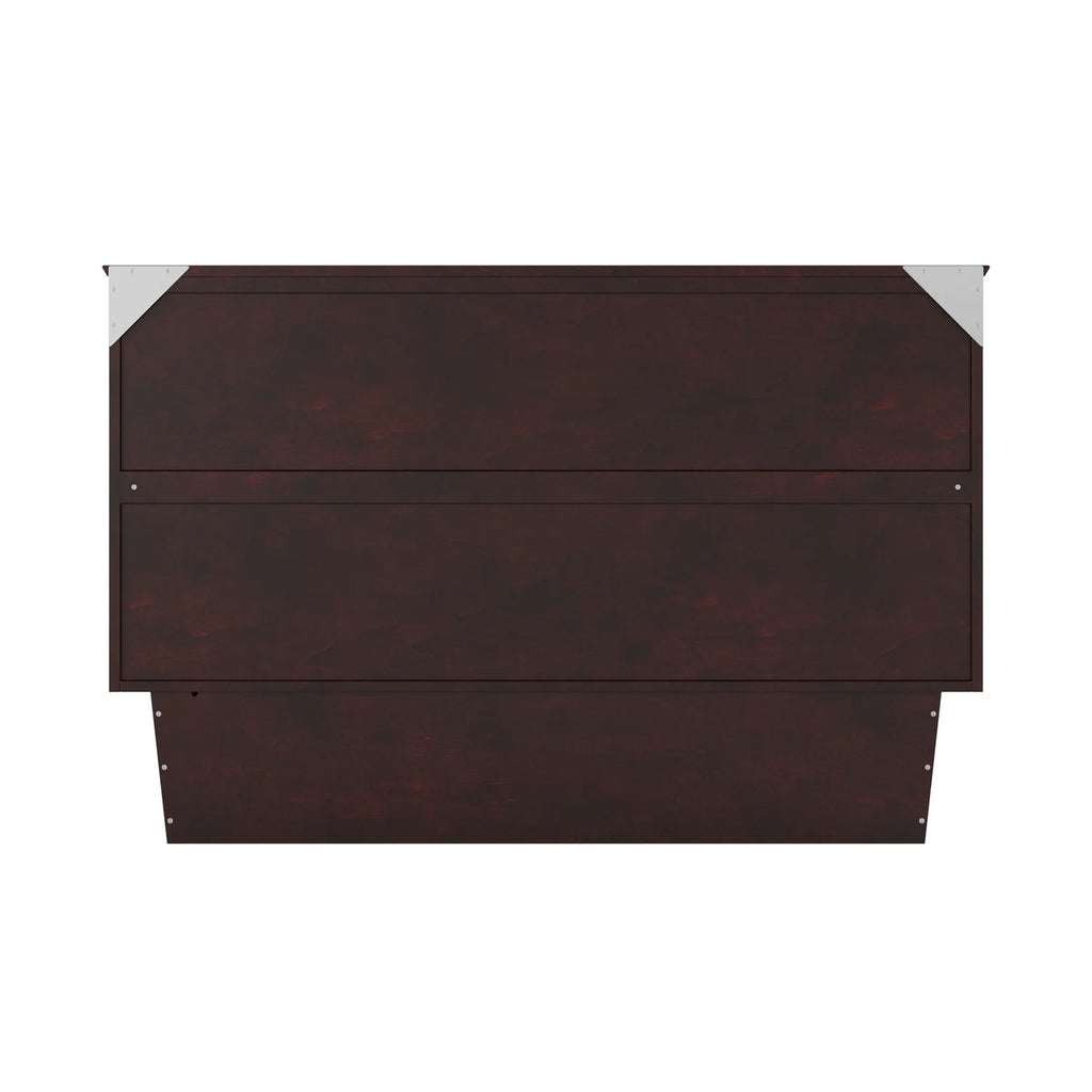 AFI Chelsea Queen Solid Wood Murphy Bed Chest with Mattress Espresso I253004