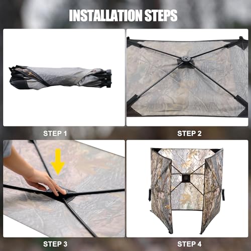 Pop Up Ground Blind for Duck Turkey Deer Hunting D75428