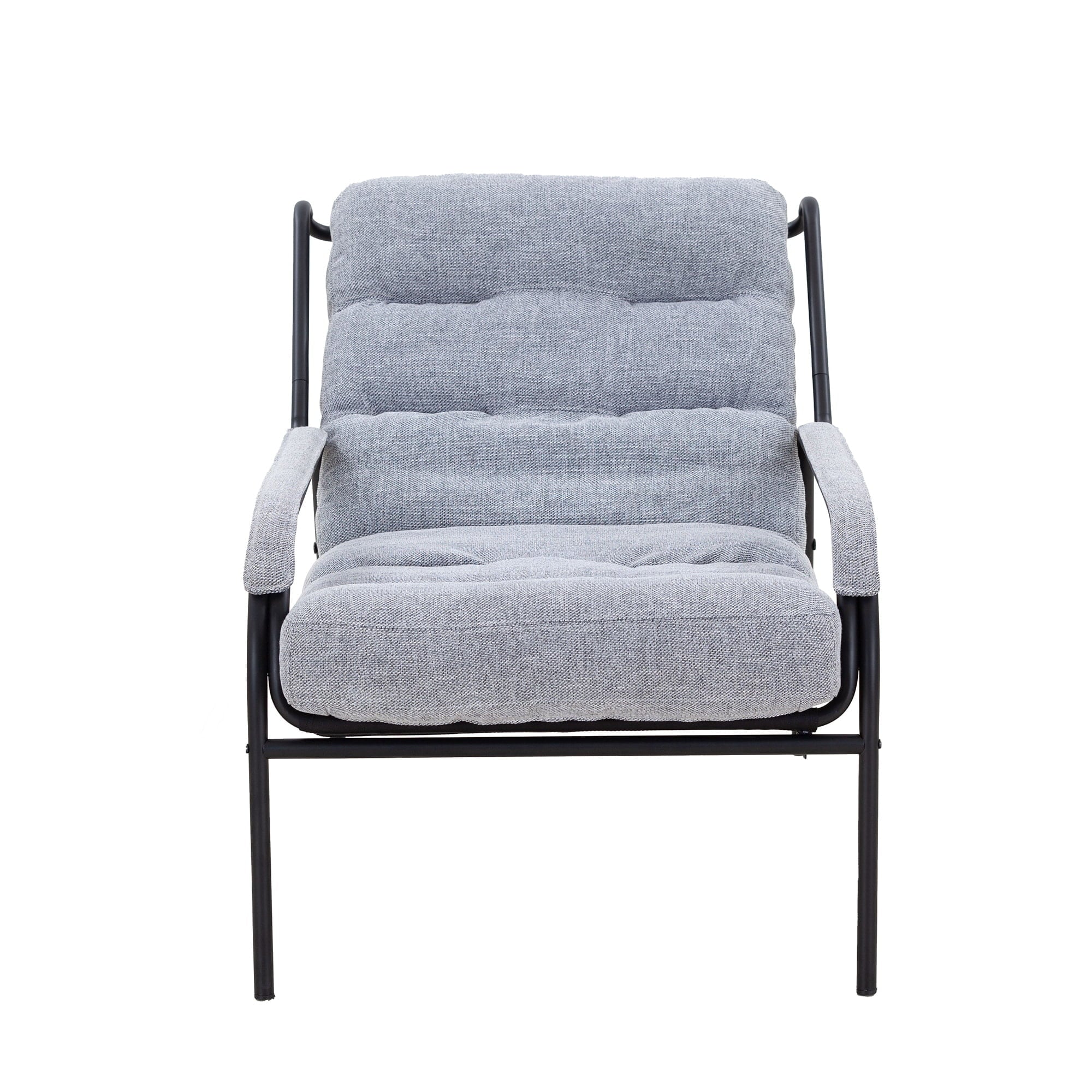 Navy Blue Lounge Recliner Chair with Metal Frame and Removable Cushion Y7150