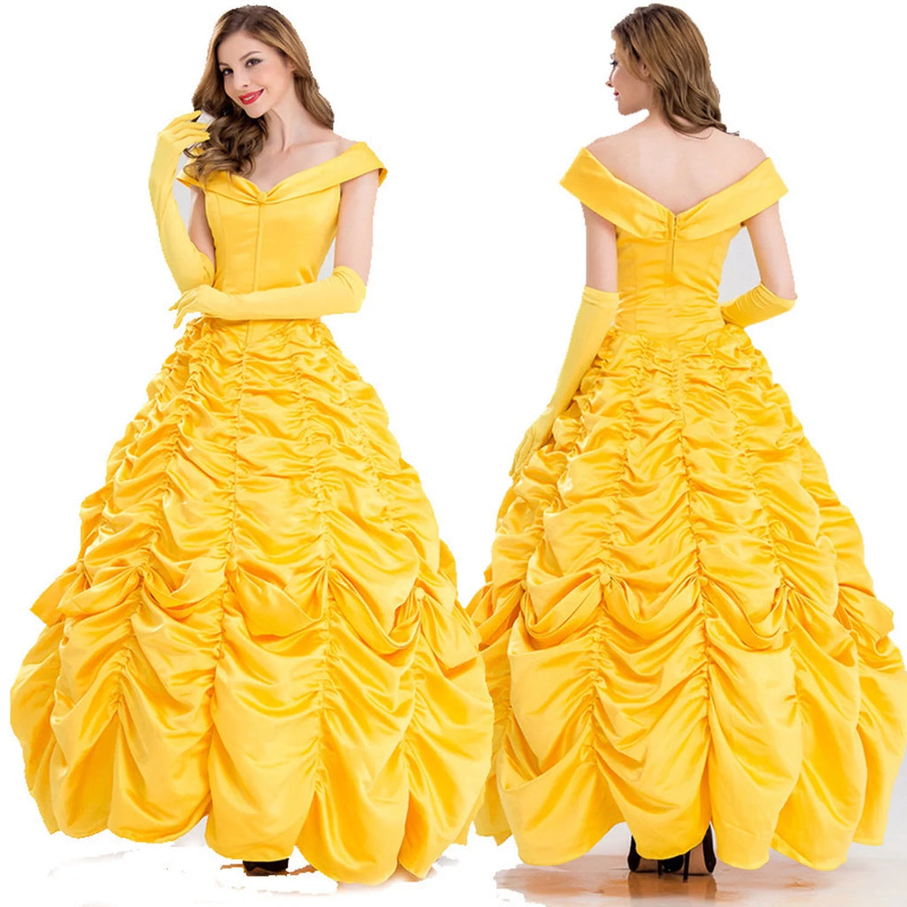 Belle Beauty and Beast Costume for Women Cosplay Princess Dress V894
