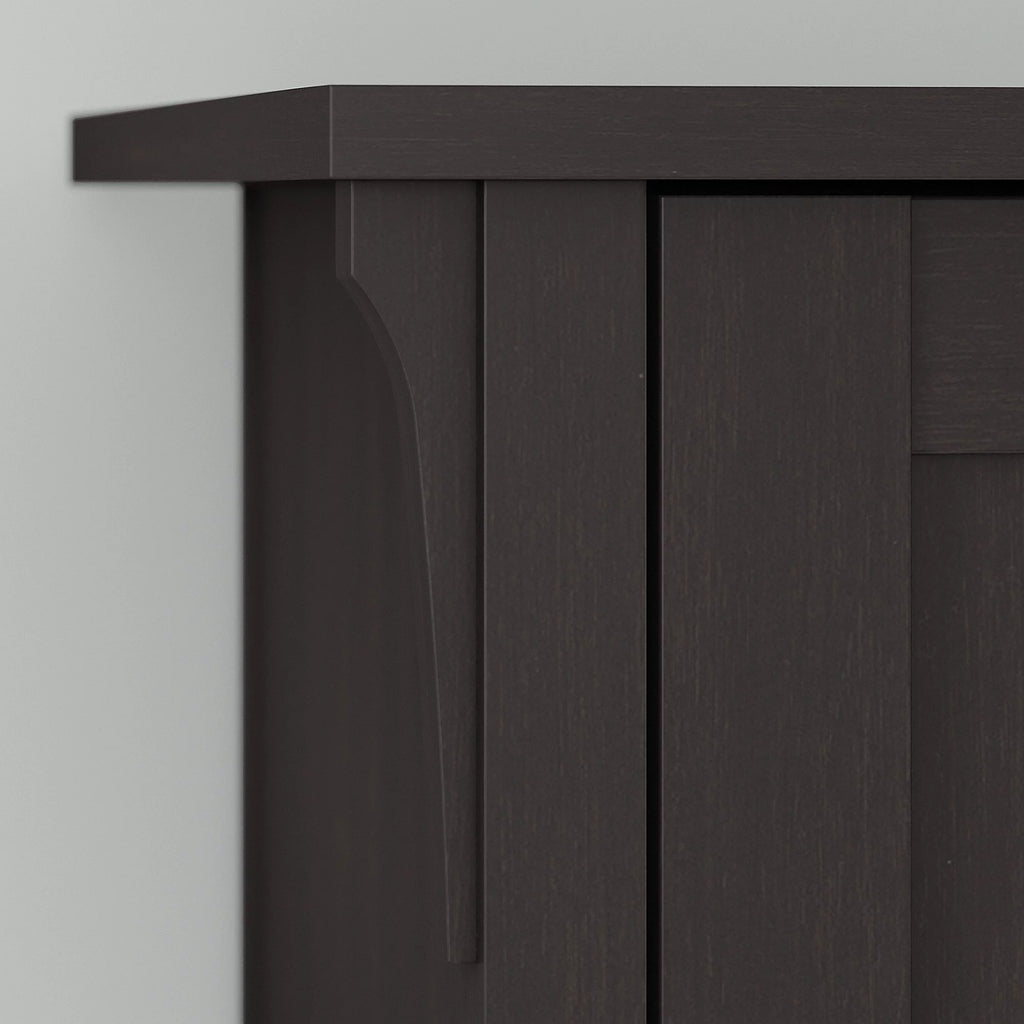Bush Furniture Salinas 5 Shelf Bookcase, Set of 2, Vintage Black V905