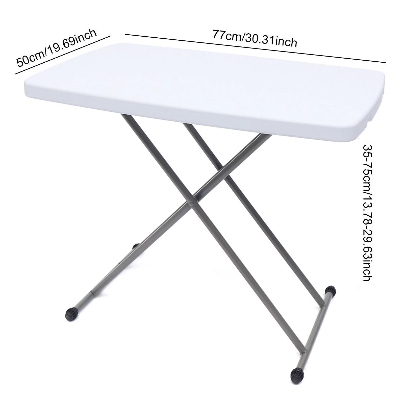 Miumaeov Folding Snack Table with Adjustable Height for Home V54451