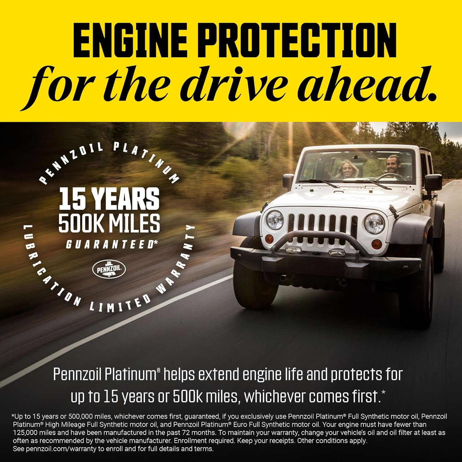 Pennzoil Platinum High Mileage Full Synthetic 5W-30 Motor Oil, 1 Quart Y4849