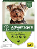 Advantage II Small Dog Vet-Recommended Flea Treatment & Prevention | Dogs 3-10 lbs. | 4-Month Supply