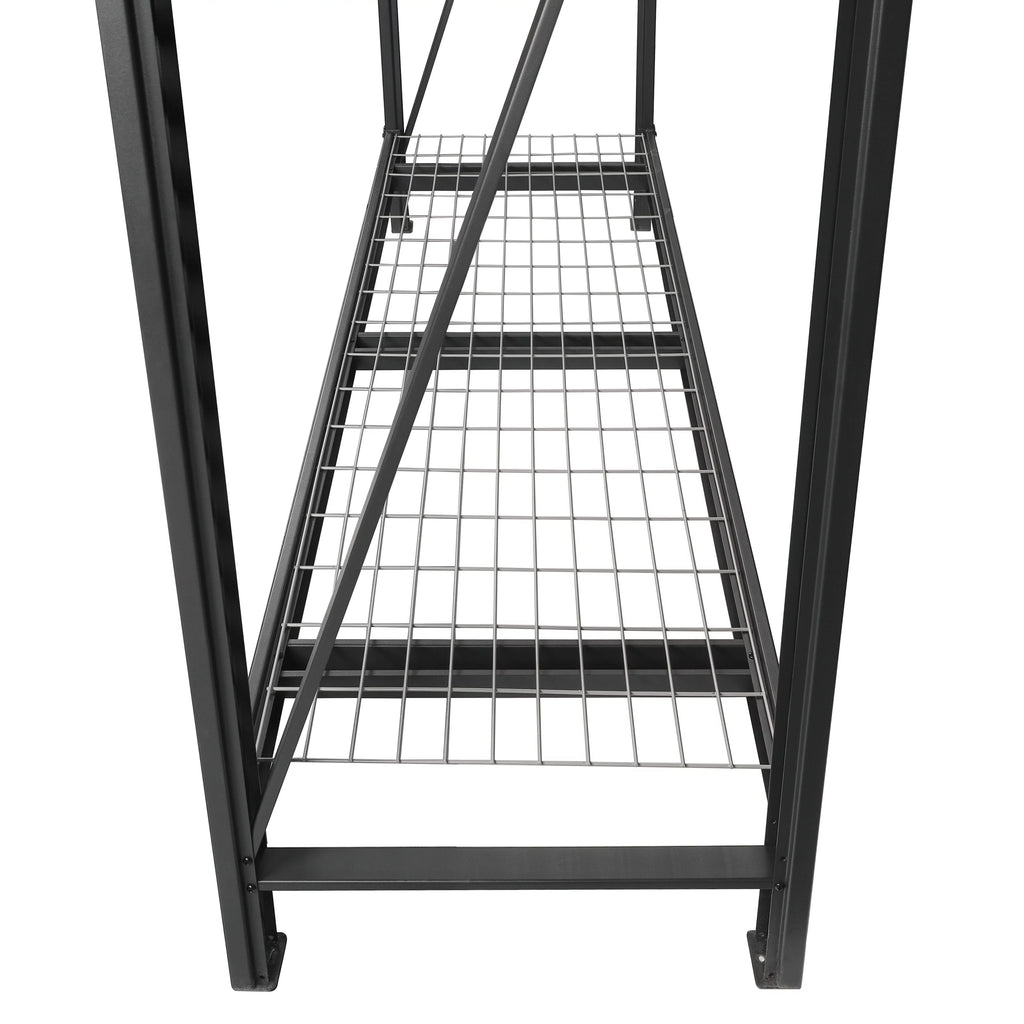 WORKPRO Steel 3-Tier Storage Shelf Unit 72" H x 77" W x 24" D, Black L948397