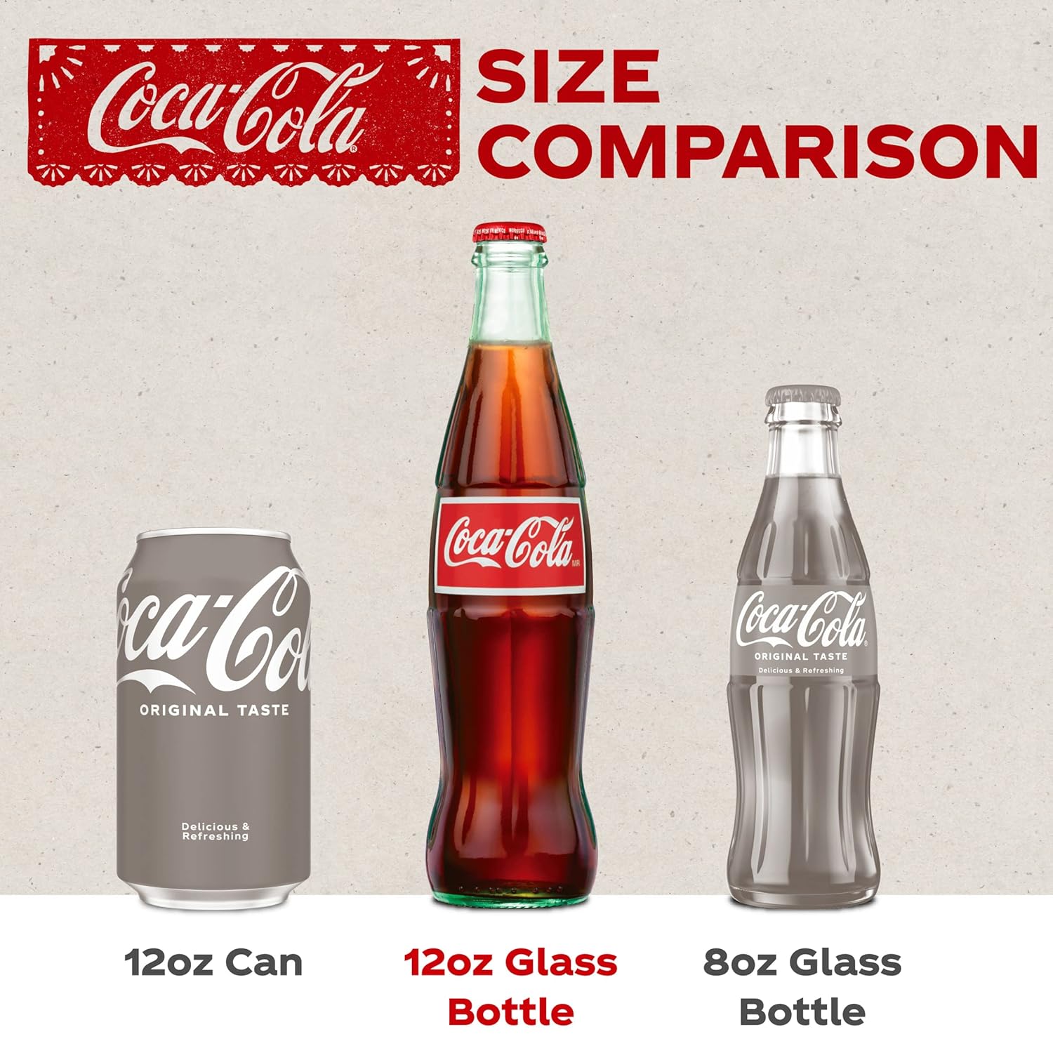 Coke de Mexico Glass Bottles 12 Fl Oz Pack of 4 R947956