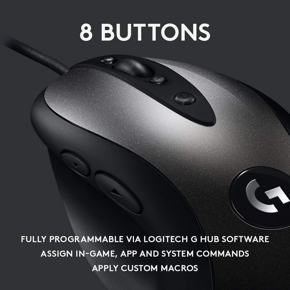 Logitech MX518 Gaming-Grade Optical Mouse for PC/Mac (Renewed) W2160
