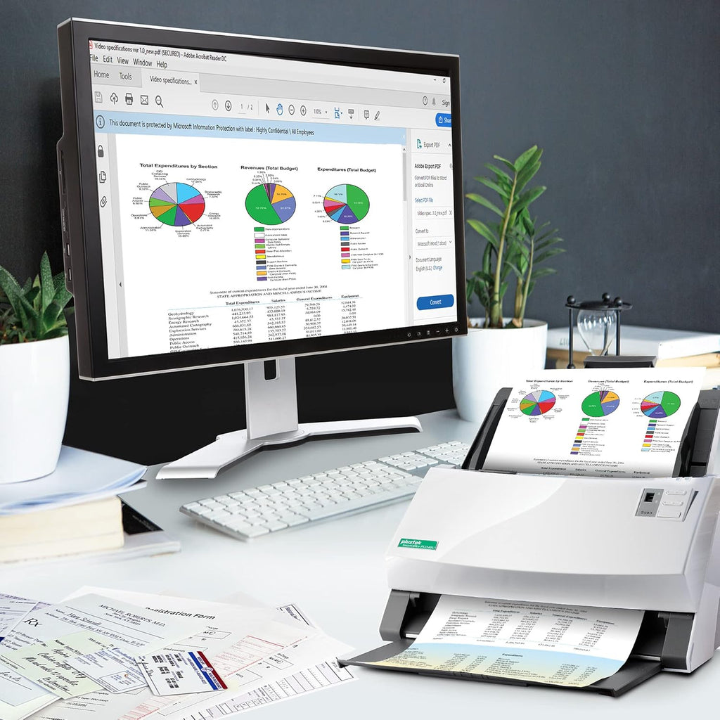 Plustek PS3140U Duplex Document Scanner for PC and Mac M198707