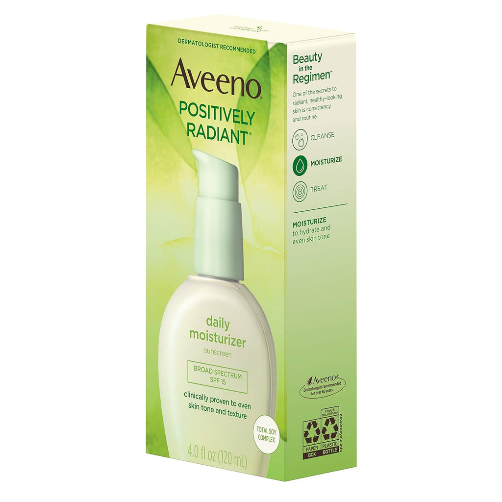 Aveeno Positively Radiant Daily Face Moisturizer SPF 15, 4 fl. oz C5945