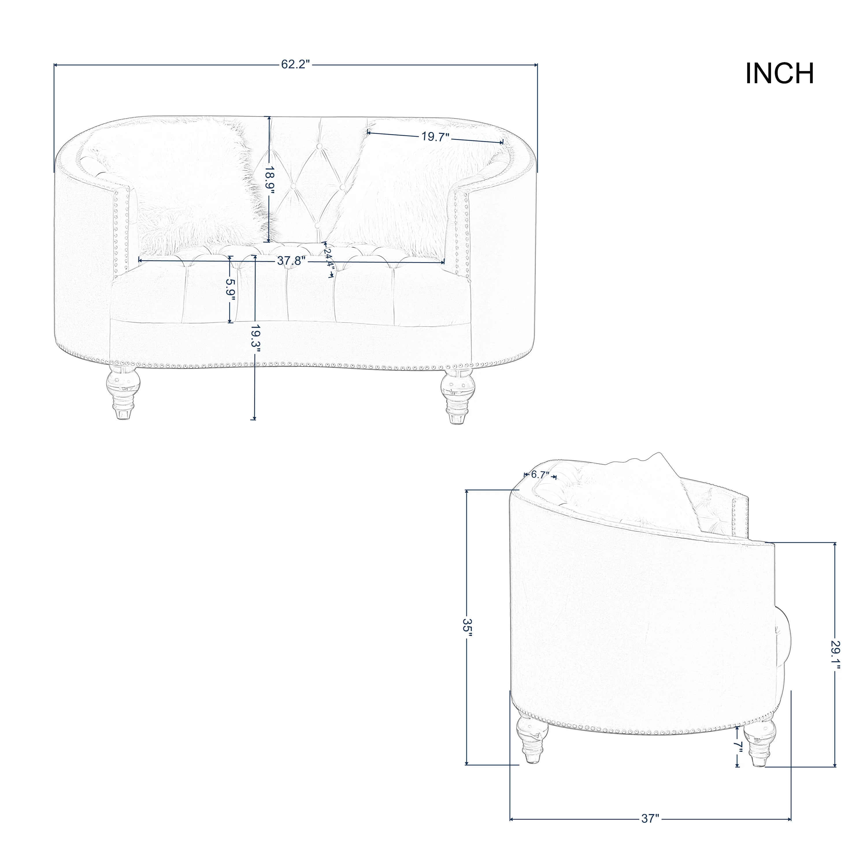 2 Piece Living Room Set V9511