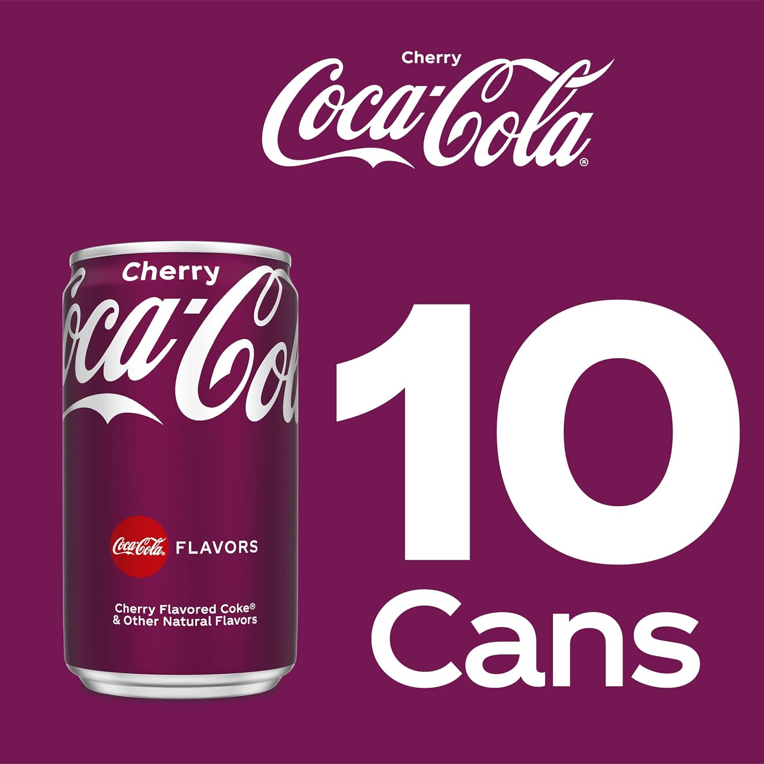 Coca-Cola Cherry Soda Mini Cans, 7.5 fl oz, 20 Pack T30813