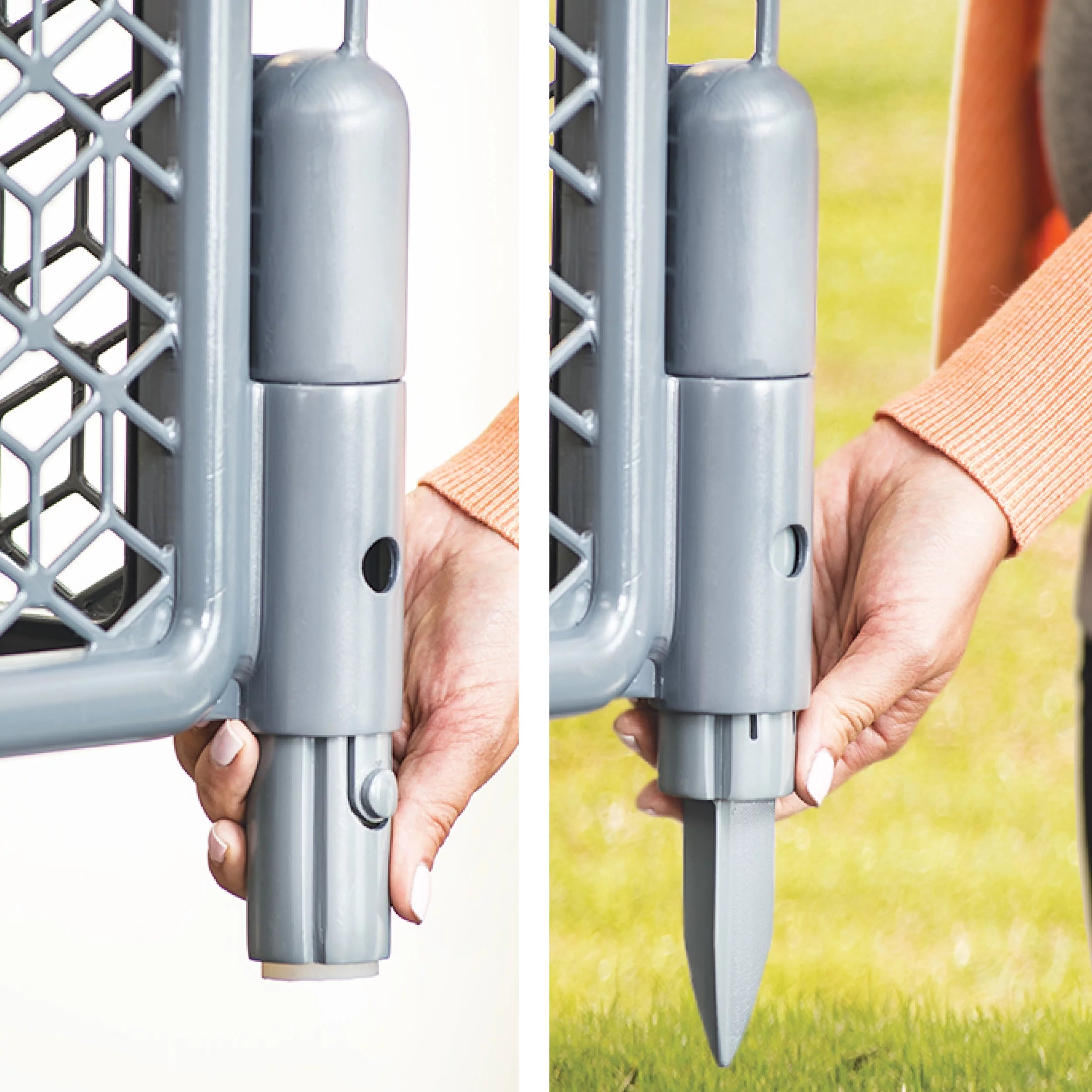 Evenflo Versatile Play Space Freestanding Gate, 6 Panels, Cool Gray U1200