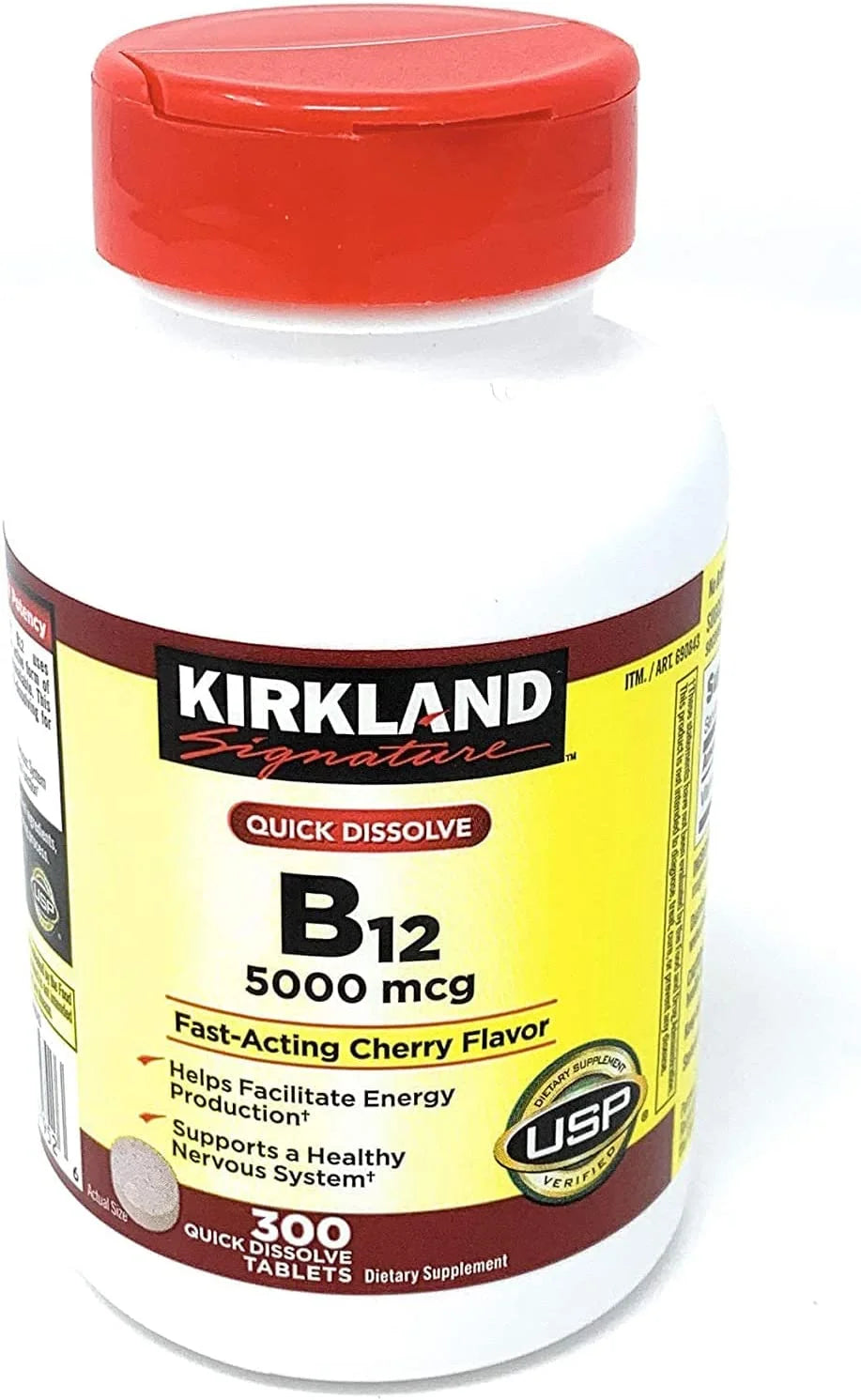 Kirkland Signature Quick Dissolve B-12 5000 mcg, 300 Tablets K590