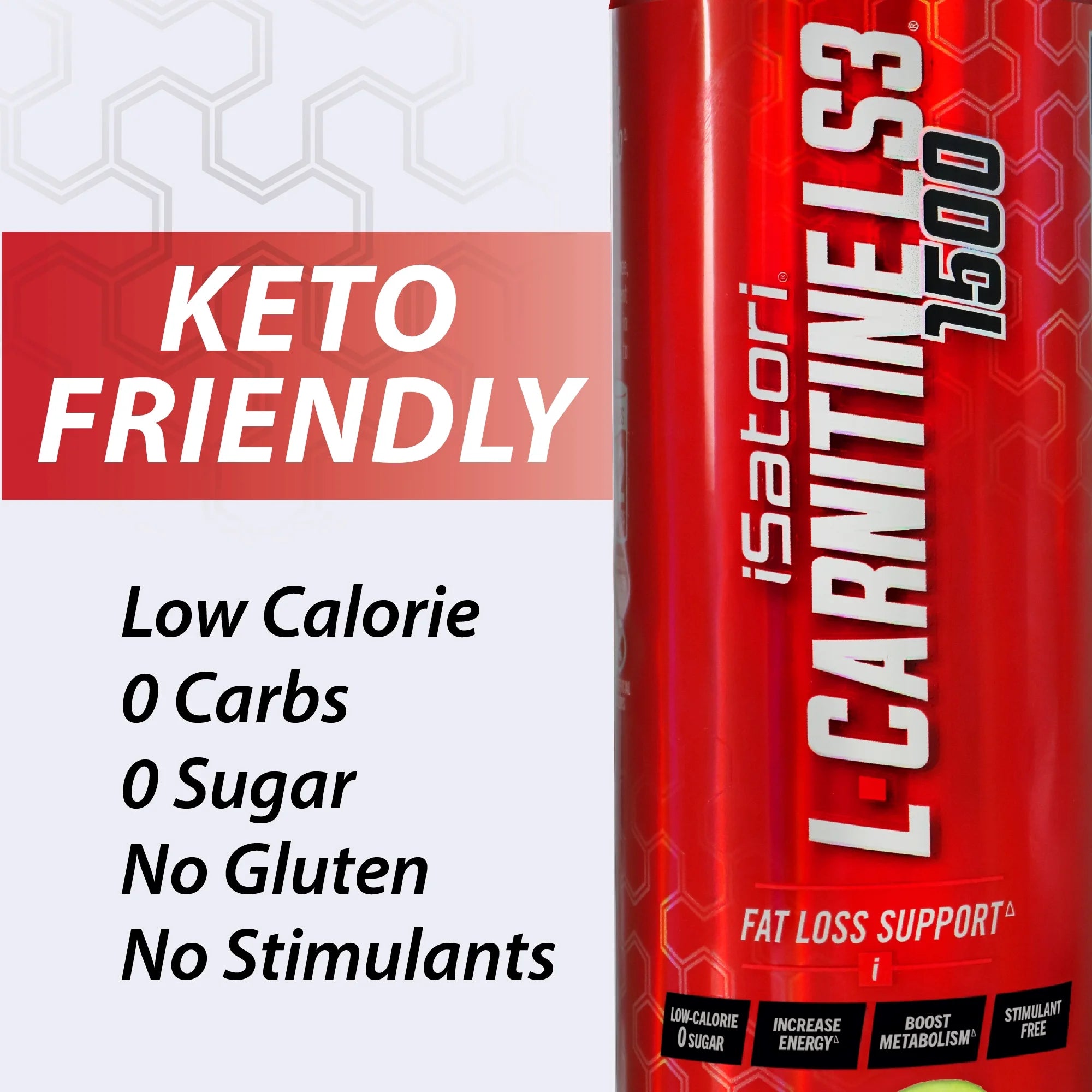 iSatori L-Carnitine LS3 Concentrated Liquid Metabolic Enhancer - Strawberry Kiwi 1500mg Z687