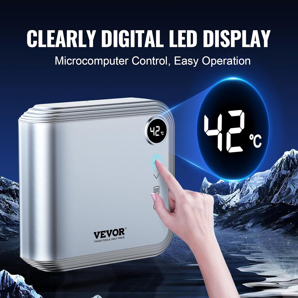 VEVOR Tankless Water Heater Electric 7kW, Digital Display, Under Sink Instant Boiler R28578