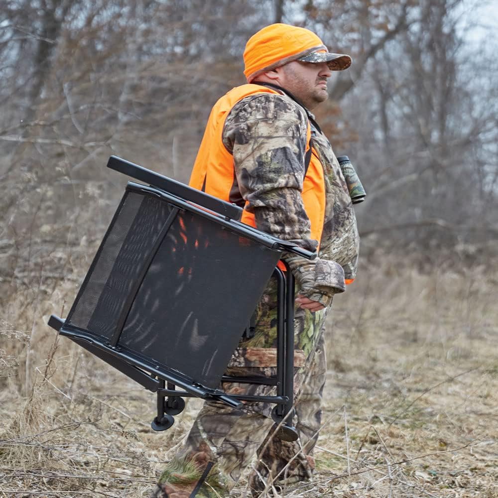 Guide Gear Big Boy Hunting Blind Chair with Armrests, 500-lb Capacity Z47587