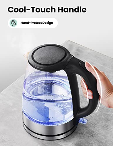 COMFEE' Stainless Steel Electric Kettle, Temperature Control, 1.7 Litres S69649