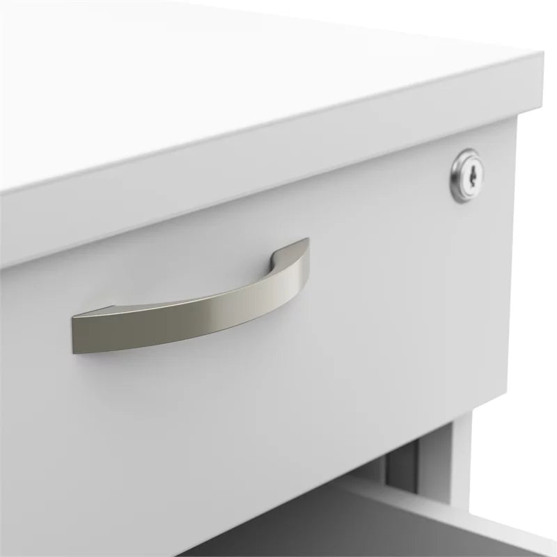 Office in an Hour Cubicle Storage Set Pure White Engineered Wood O779500